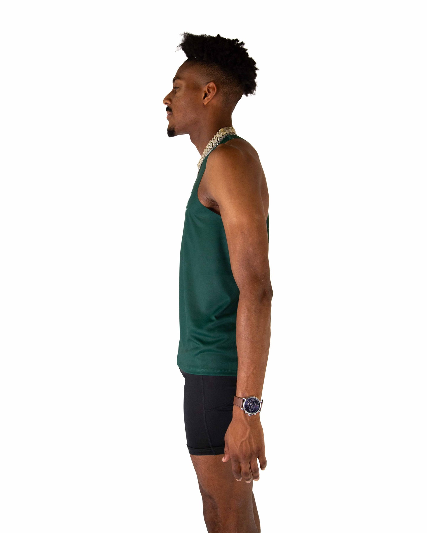 Men's Forest Green Performance Singlet
